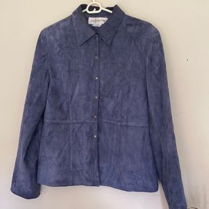 Jones New York suede purple size 8 suede jacket